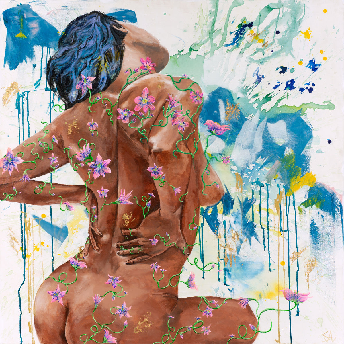 Chloris: The Flower Goddess | Original 48x48 Painting