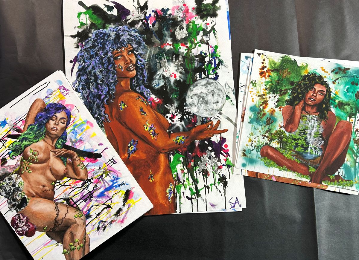 Fine art prints from the Goddess Collection featuring colorful myth-inspired paintings by Shalee Talbert