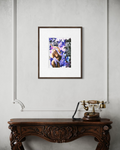 Astrape Goddess of Lightning fine art print displayed framed on a wall