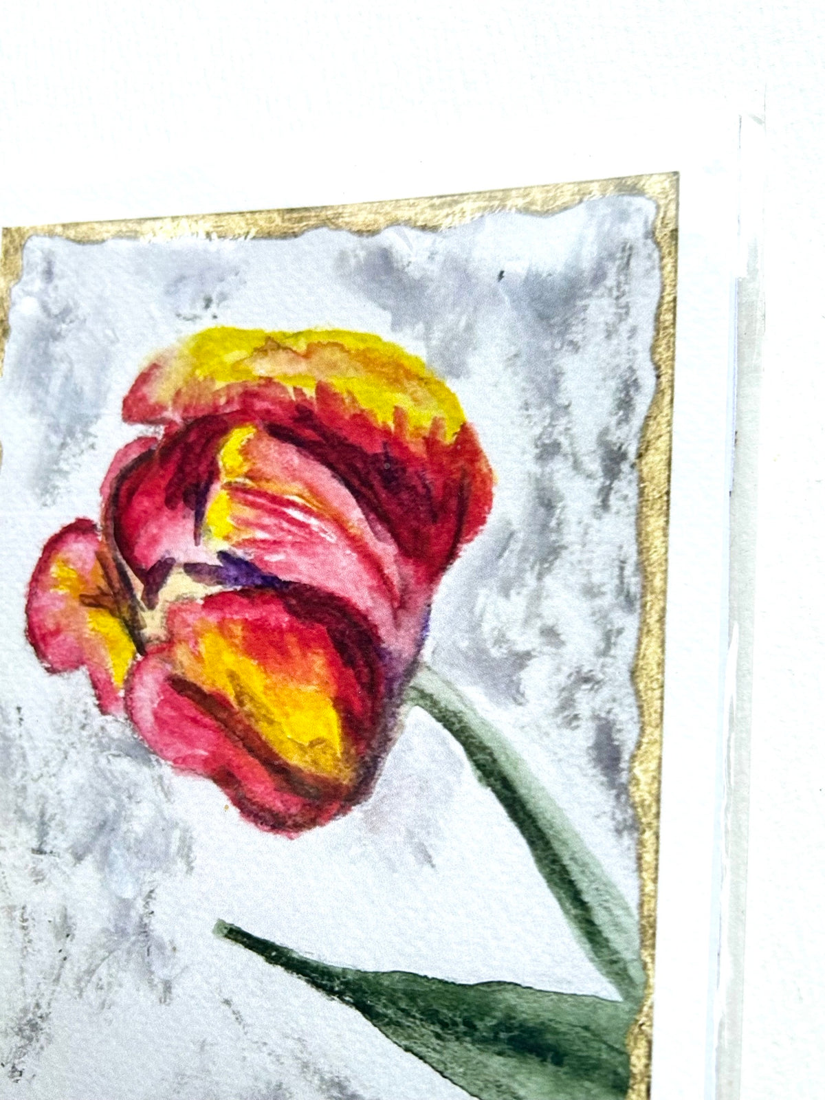 Full view of Crimson Whisper 5x7 flower art print