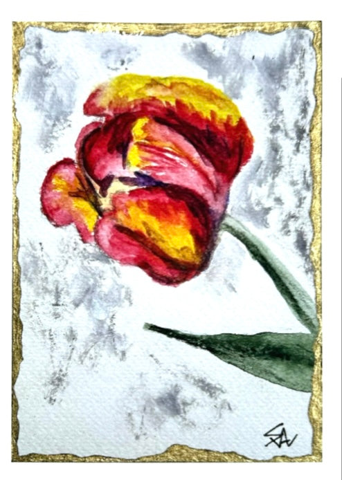Crimson Whisper 5x7 floral art print by Shalee Talbert