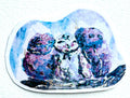 Starbound Siblings 3-inch vinyl art sticker featuring three colorful baby owls perched together