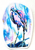 Starwake vinyl art sticker featuring a colorful pink and blue bird with star details from the Starlit Aviary collection