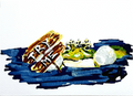 Try Me 5x7 art print featuring a crowned frog in water from the Chronicles of a Tired Frog collection